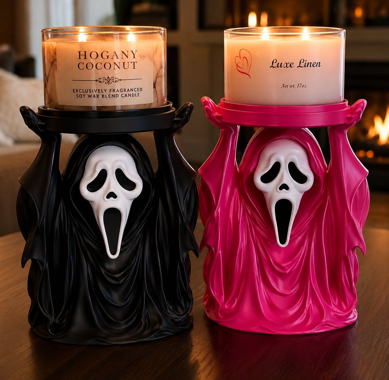 Ghost Face - Style Candle Holder PREORDER