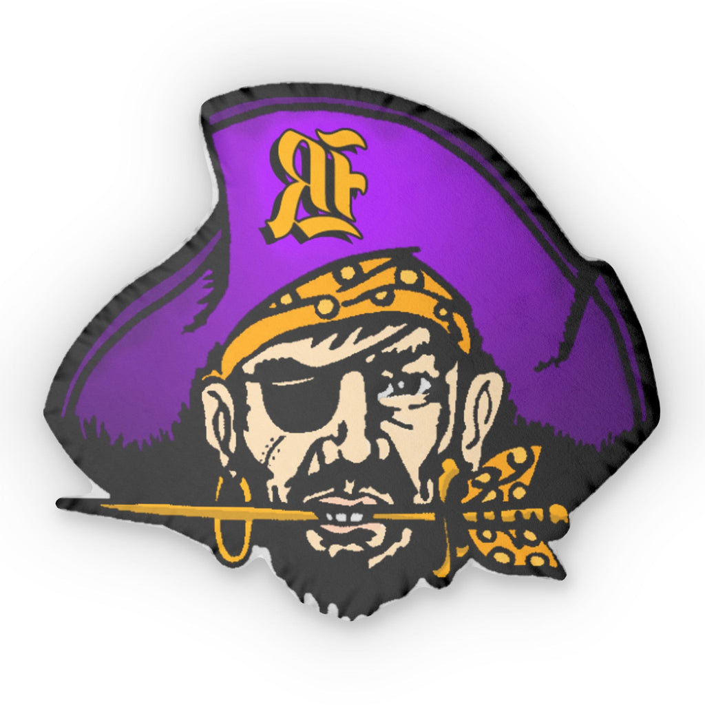 Pirate Head Custom Shaped Pillow — Team Logo Throw Pillow
