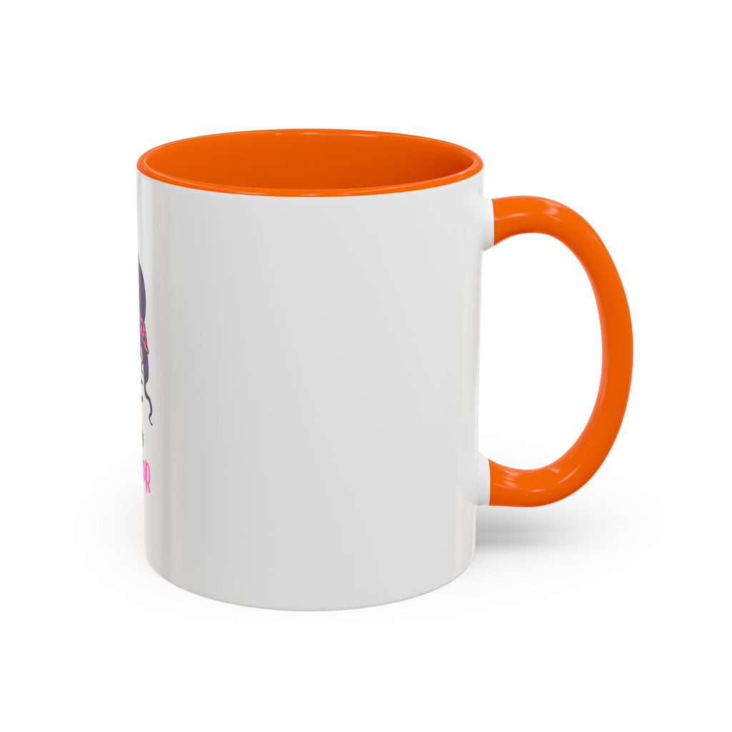 Epilepsy Warrior Coffee Mug — Awareness Ribbon Hair Bun Design (11/15 oz)