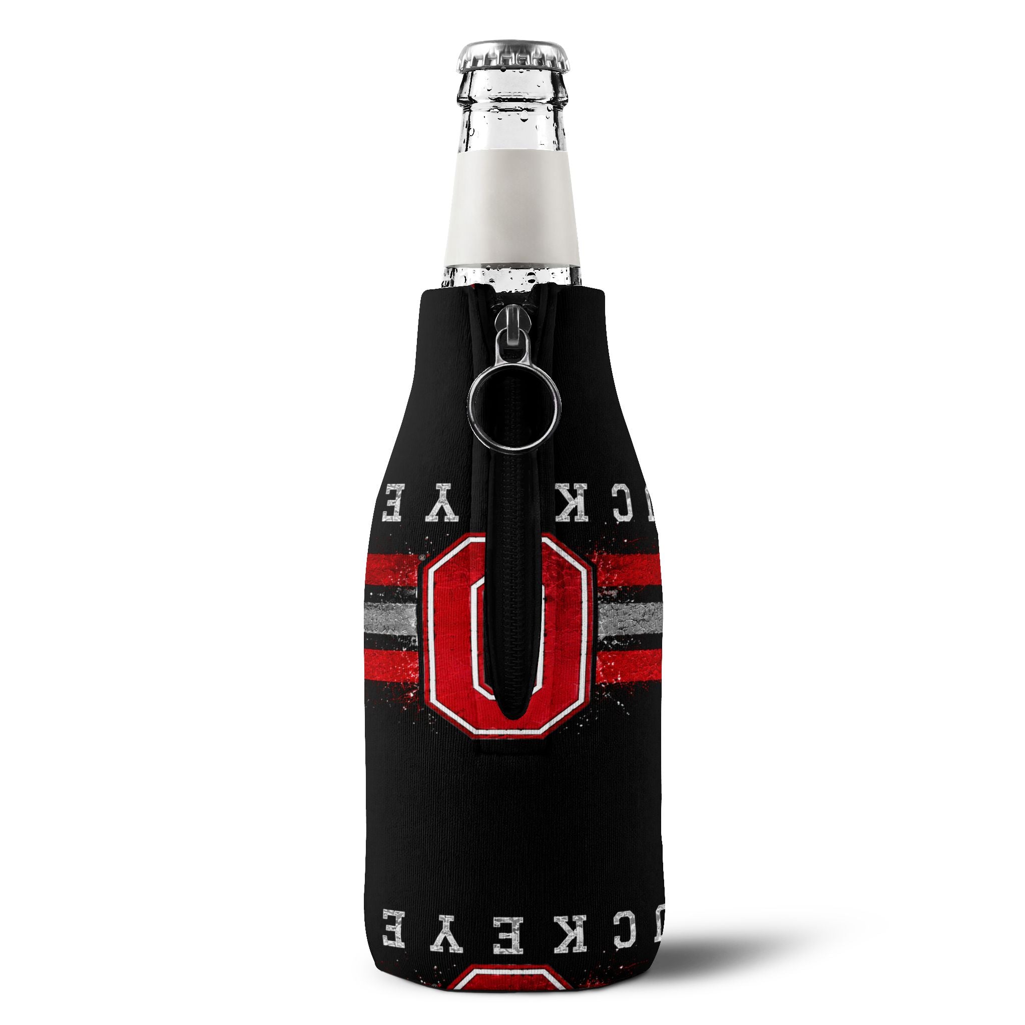 Buckeye 'O' Zip-Up Bottle Cooler Sleeve
