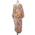Spring, Summer Autumn Tropical Japanese Banana Leaf Palm Leaf Chiffon Lightweight Swimwear Cover up Sun Protective Blouse