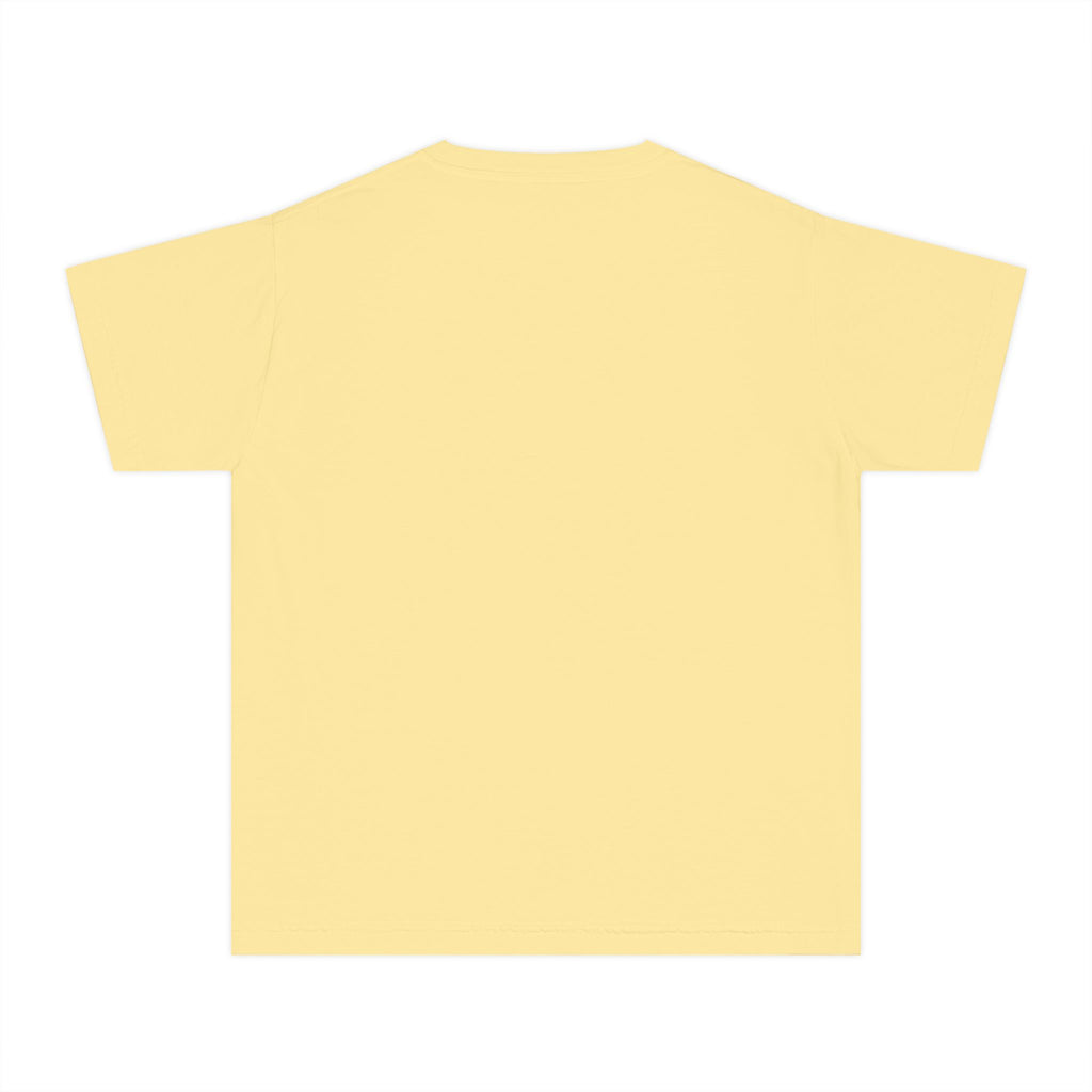 Youth Tee — "Hello Autumn" Sunflower Messy Bun Graphic