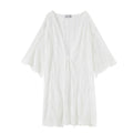 Bohemian Vacation Beach Sun Protection Clothing Women Summer Seaside Beach Cover Up Lace Cardigan Coat