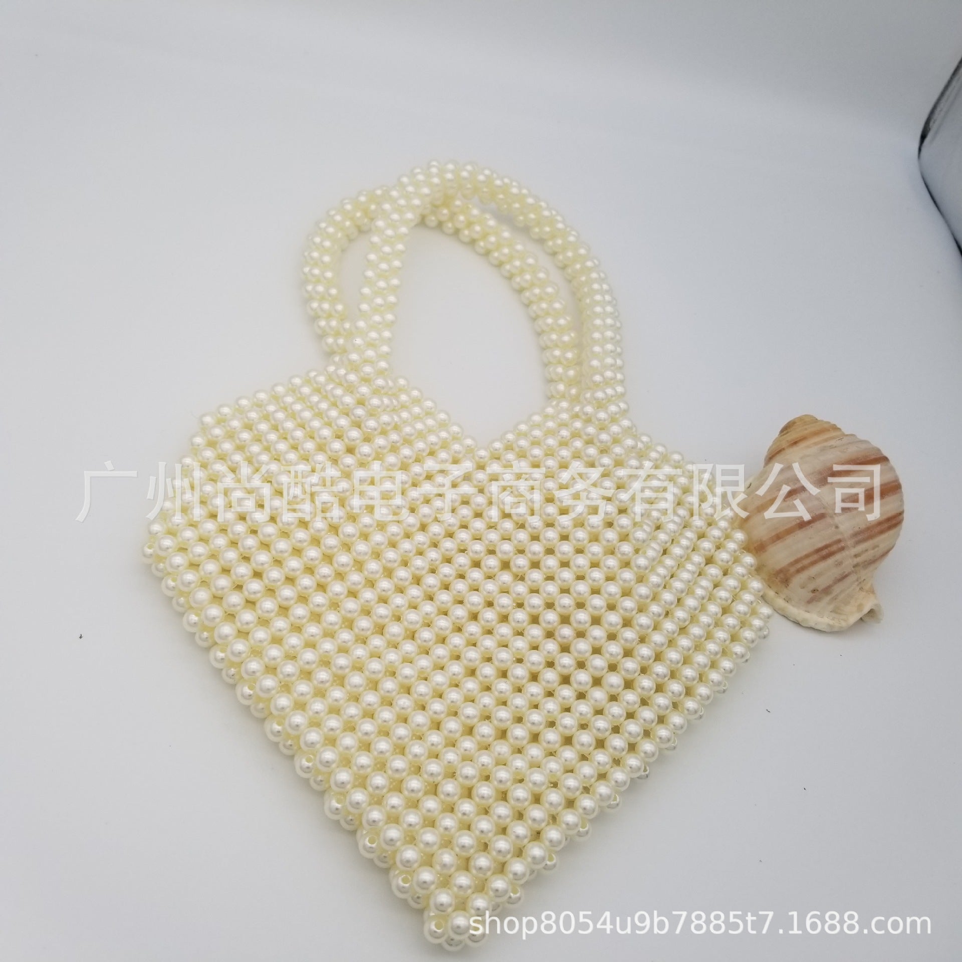 Pearl Bag Multi Color Optional High Quality Peach Heart Handbag Special Interest Design Hand Woven Women Handbag