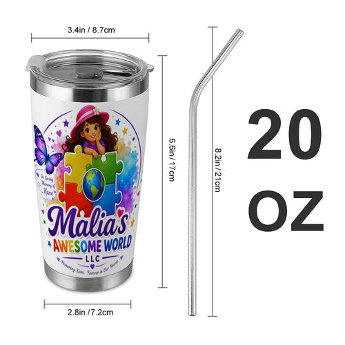 20oz Tumbler with Lid and Straw (Made in USA) Malia's Awesome World LLC (6)