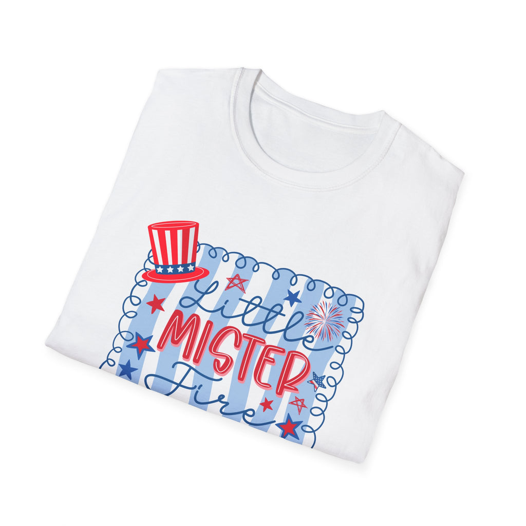 Little Mister Firecracker Kids T-Shirt — 4th of July Patriotic Tee