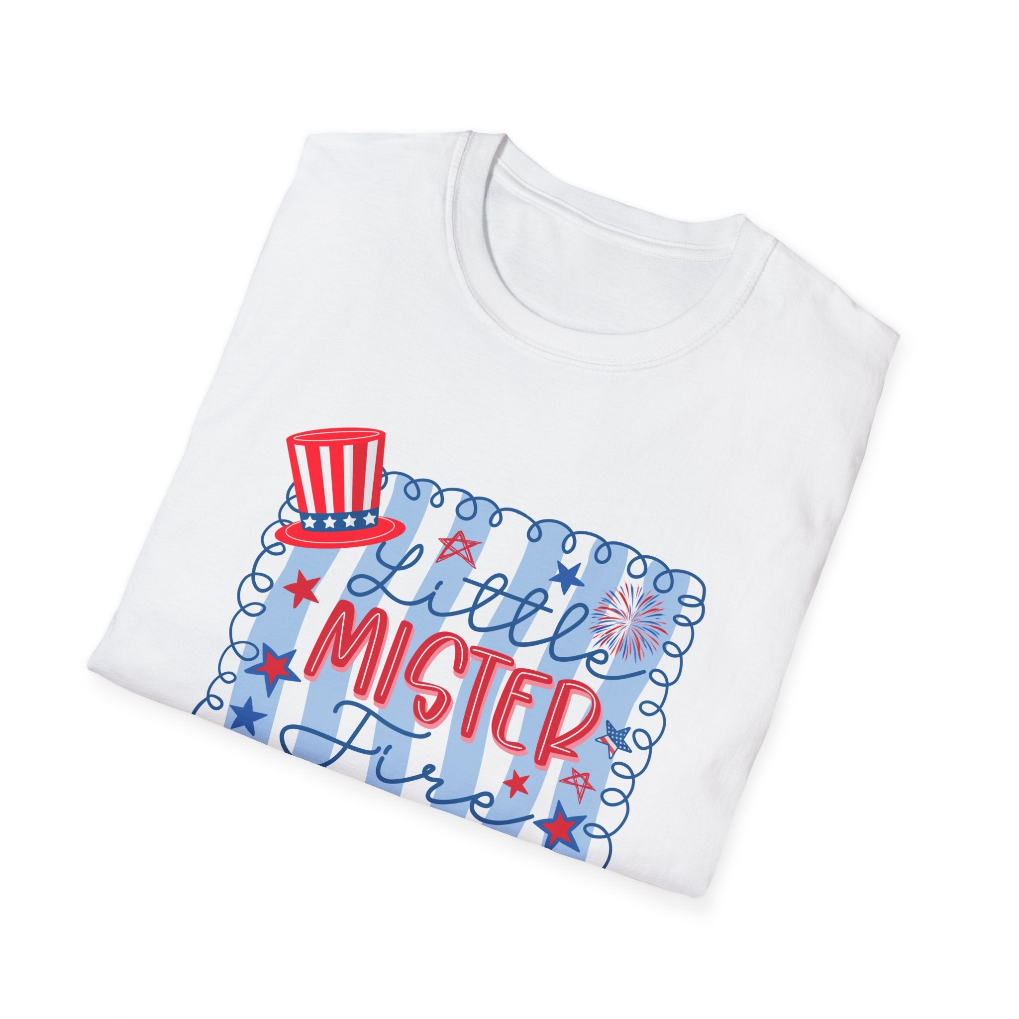 Little Mister Firecracker Kids T-Shirt — 4th of July Patriotic Tee