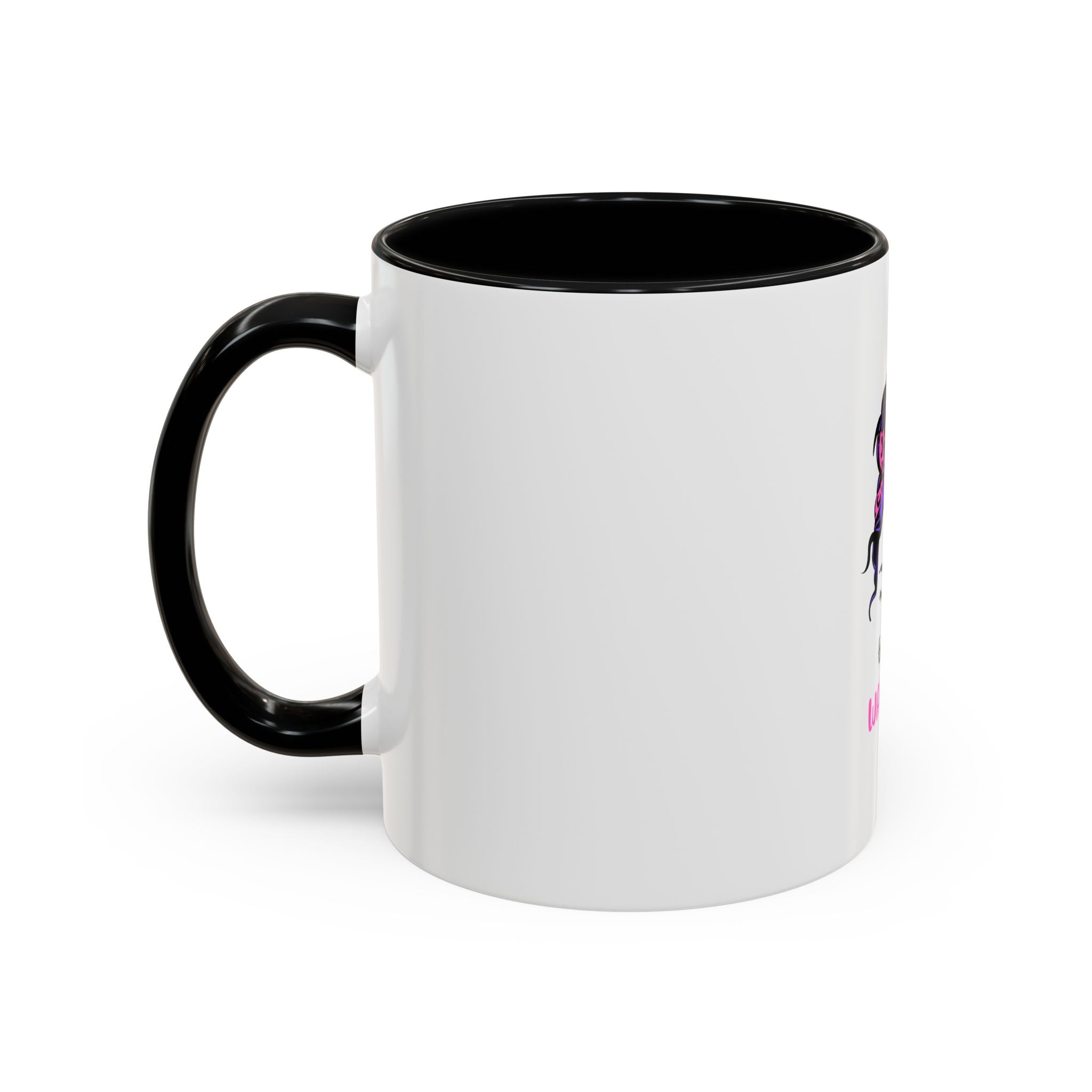 Epilepsy Warrior Coffee Mug — Awareness Ribbon Hair Bun Design (11/15 oz)