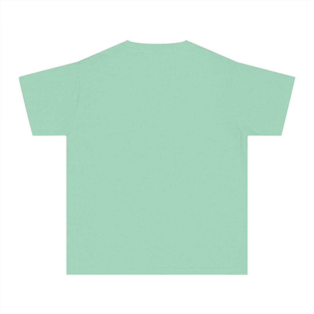 Youth Tee — "Hello Autumn" Sunflower Messy Bun Graphic
