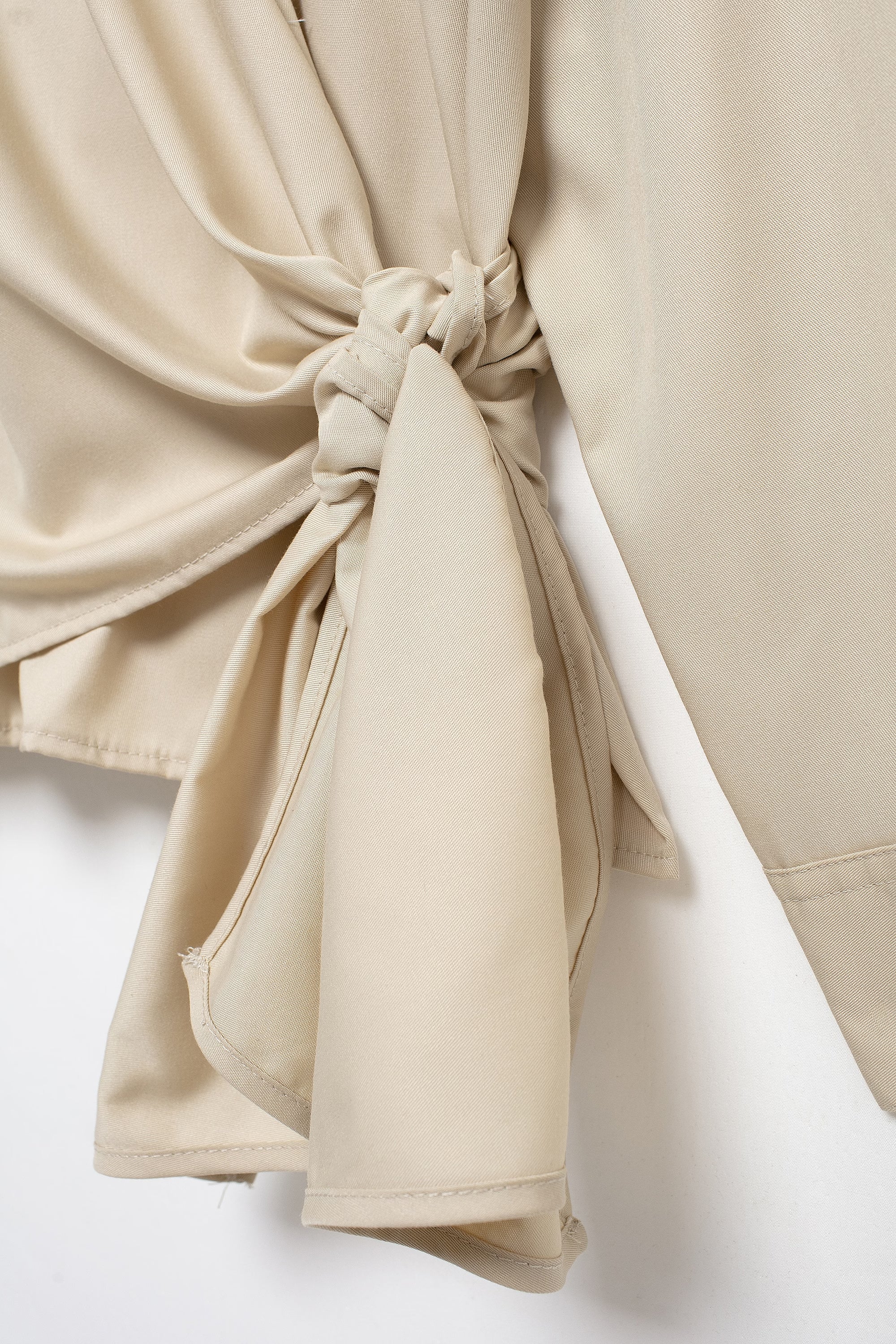 Summer Series Bowknot Decoration Poplin Shirt
