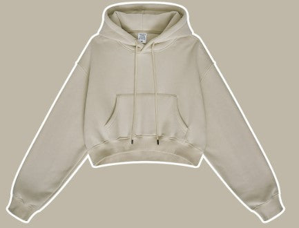 Clothing Autumn Winter Retro Hooded Pullover Women's Fleece-lined Thickened Sexy Short Women's Sweatshirt