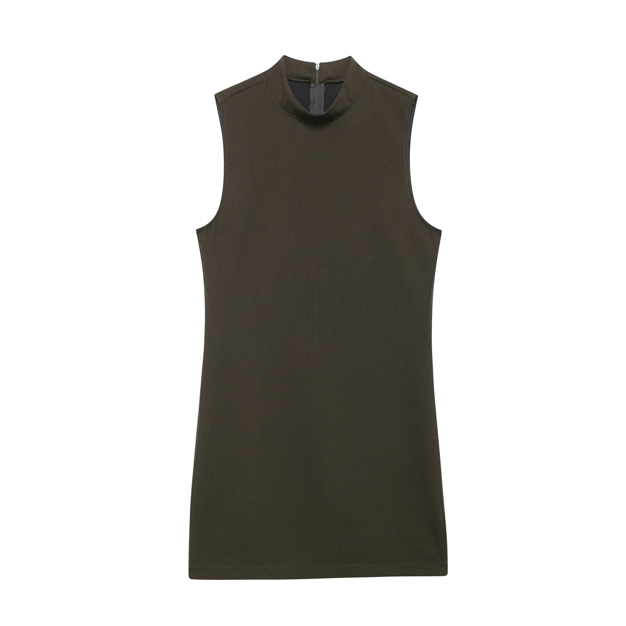 Fall Women Clothing Casual Simple Short Sleeveless Dress