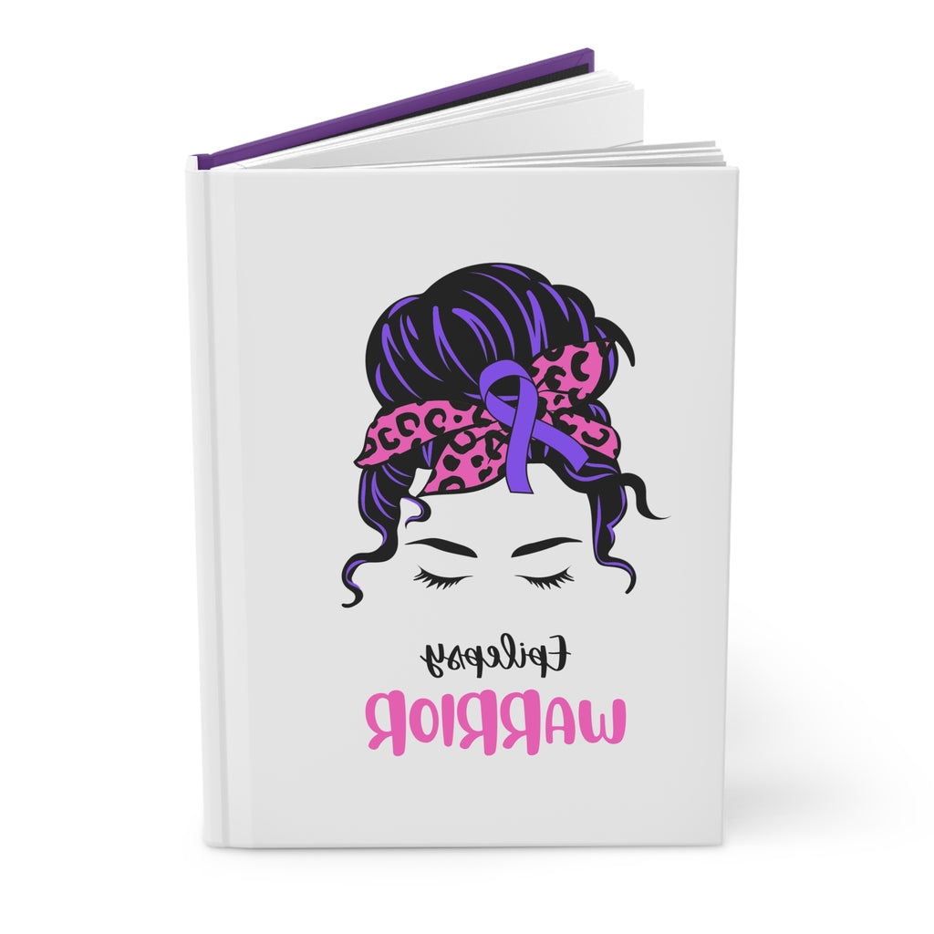 Epilepsy Warrior Hardcover Journal — Inspirational Purple Ribbon Notebook