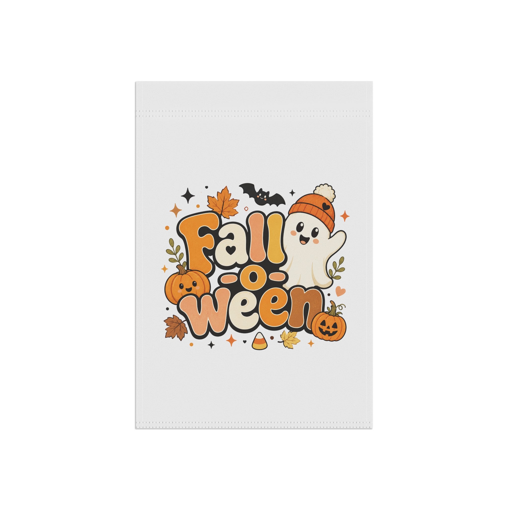 Halloween Ghost Garden Flag — Cute Fallween Pumpkin Decor