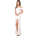 Summer Dress Women Clothing Cocktail Party off Neck Side Slit Popular Evening Dress