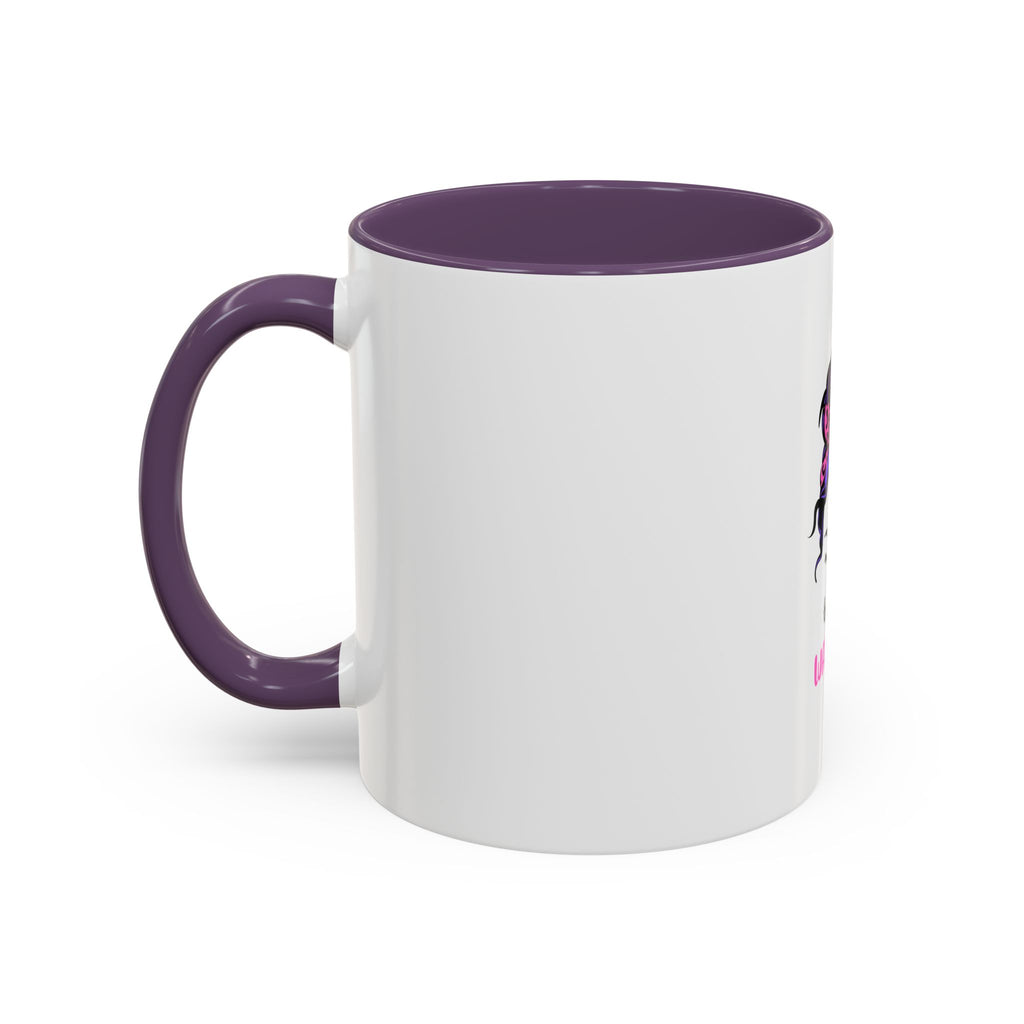 Epilepsy Warrior Coffee Mug — Awareness Ribbon Hair Bun Design (11/15 oz)