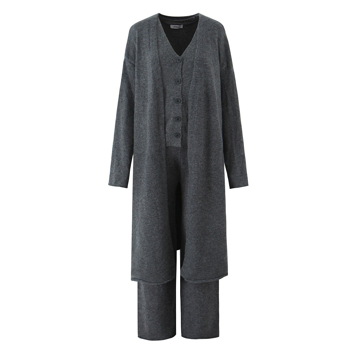 Sweater Cardigan for Women Loose Outer Wear Autumn Winter Long Sleeve below the Knee Knitted Three Piece Coat