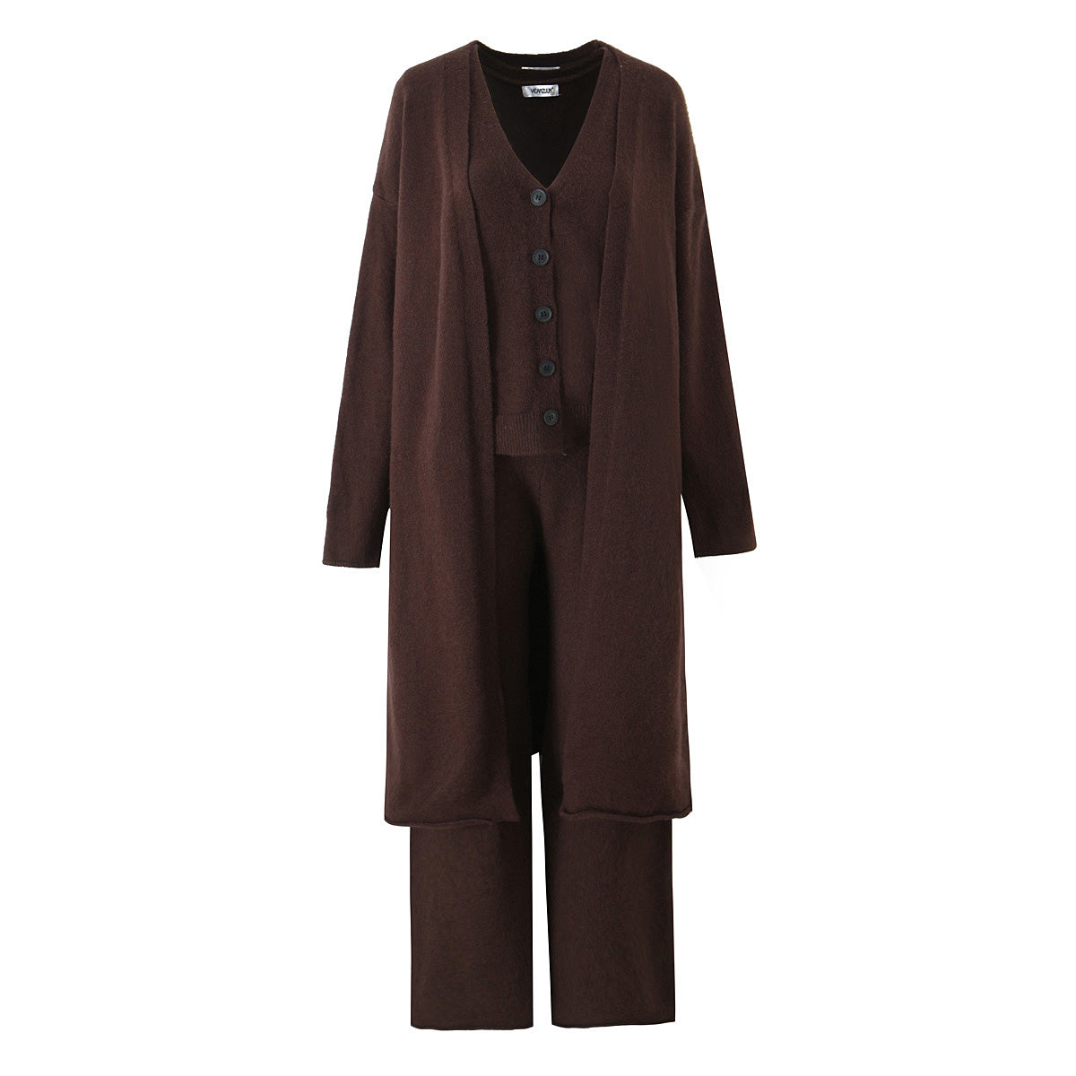 Sweater Cardigan for Women Loose Outer Wear Autumn Winter Long Sleeve below the Knee Knitted Three Piece Coat
