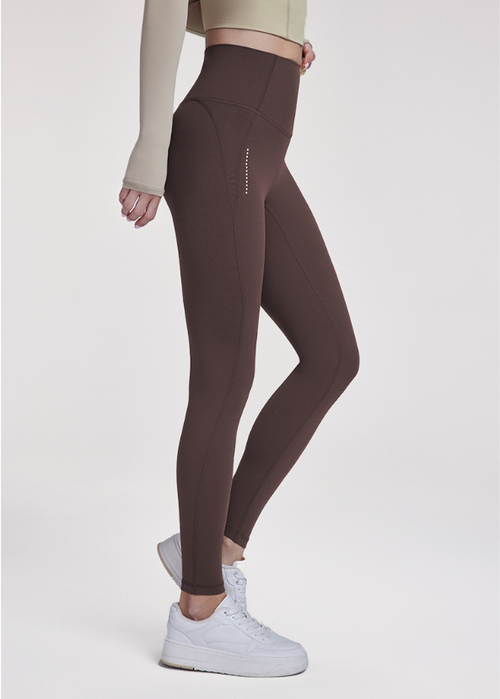Back Pocket Yoga Trousers Women Antibacterial Inner Sports Tights Reflective Printed Night Running Fitness Trousers