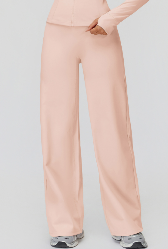 Casual Trousers Fleece-Lined Keep Warm High Waist Wide Leg Pants Outdoor Sports Running Wide Leg Pants Women