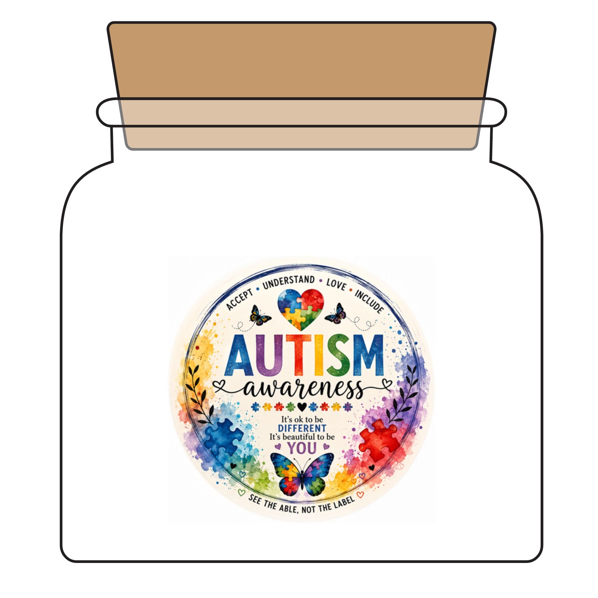 Autism Awareness Gift Set — Candle + Blanket + Crochet Bouquet + Bow Clip