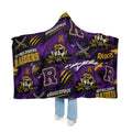 Reynoldsburg Raiders Hooded Snuggle Blanket — Purple Team Logo Fleece, #RaiderPride