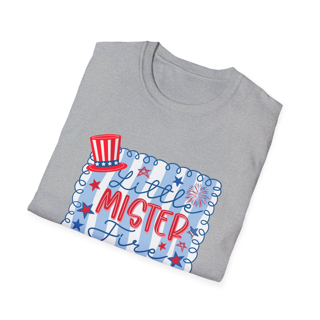 Little Mister Firecracker Kids T-Shirt — 4th of July Patriotic Tee