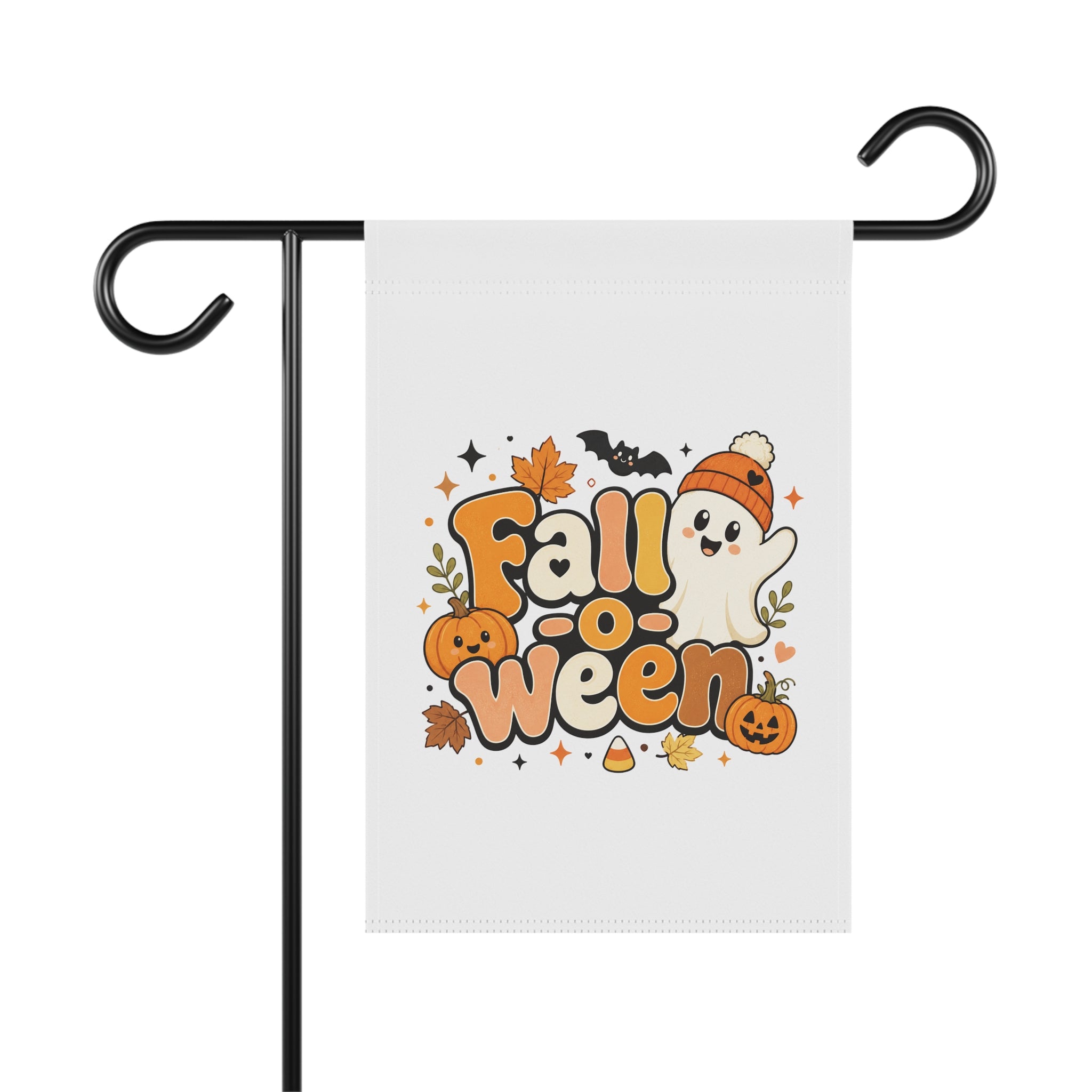 Halloween Ghost Garden Flag — Cute Fallween Pumpkin Decor