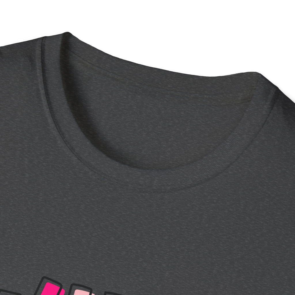 Wild Child T-Shirt — Pink Checkerboard Smiley Retro Tee