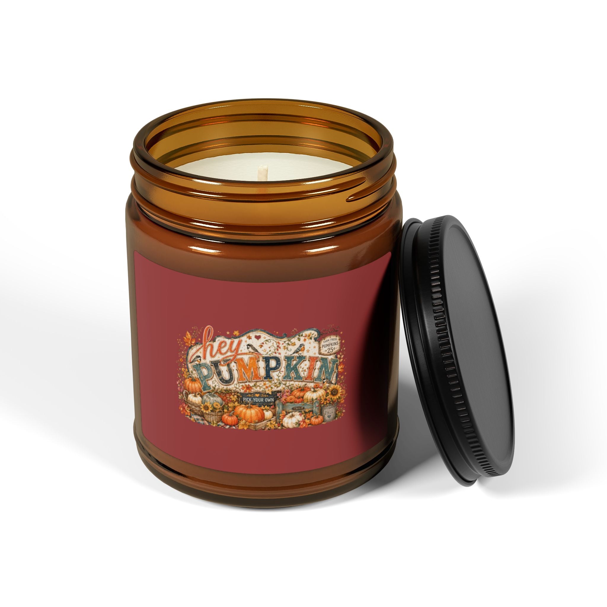 Scented Soy Candle (Multi-Size, Amber Jar)
