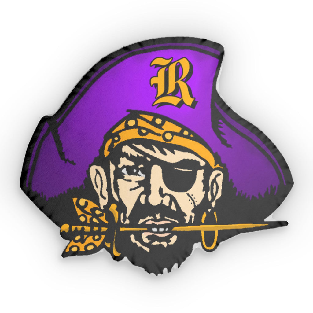 Pirate Head Custom Shaped Pillow — Team Logo Throw Pillow