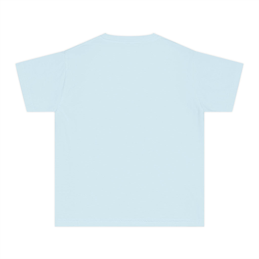 Youth Tee — "Hello Autumn" Sunflower Messy Bun Graphic
