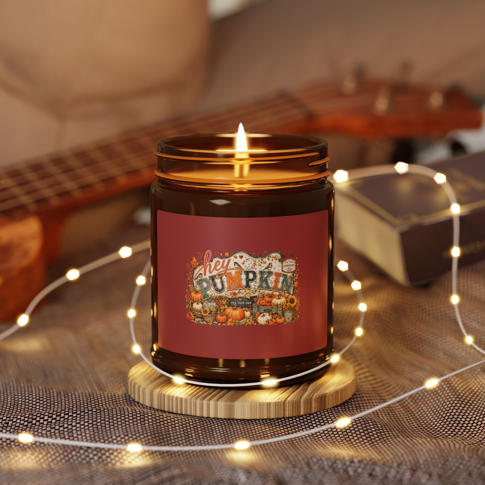 Scented Soy Candle (Multi-Size, Amber Jar)