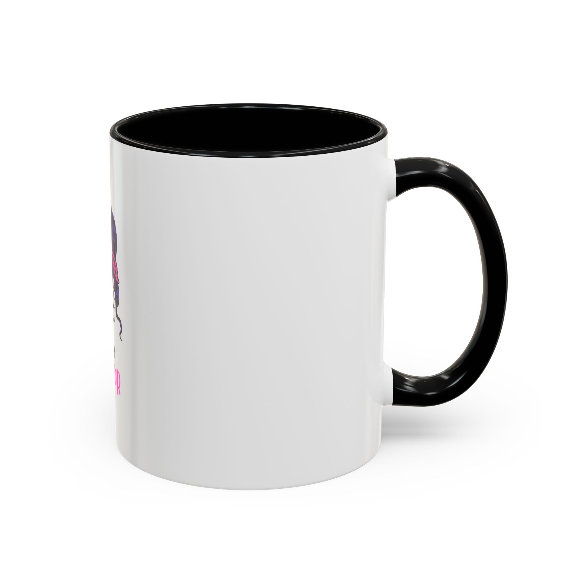 Epilepsy Warrior Coffee Mug — Awareness Ribbon Hair Bun Design (11/15 oz)