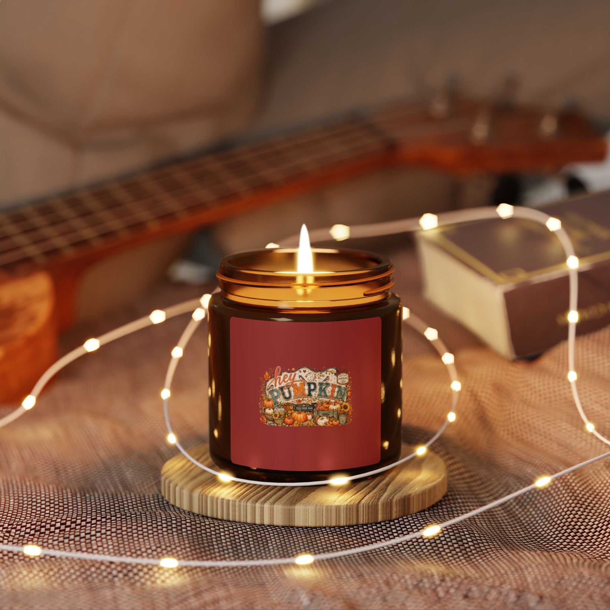 Scented Soy Candle (Multi-Size, Amber Jar)