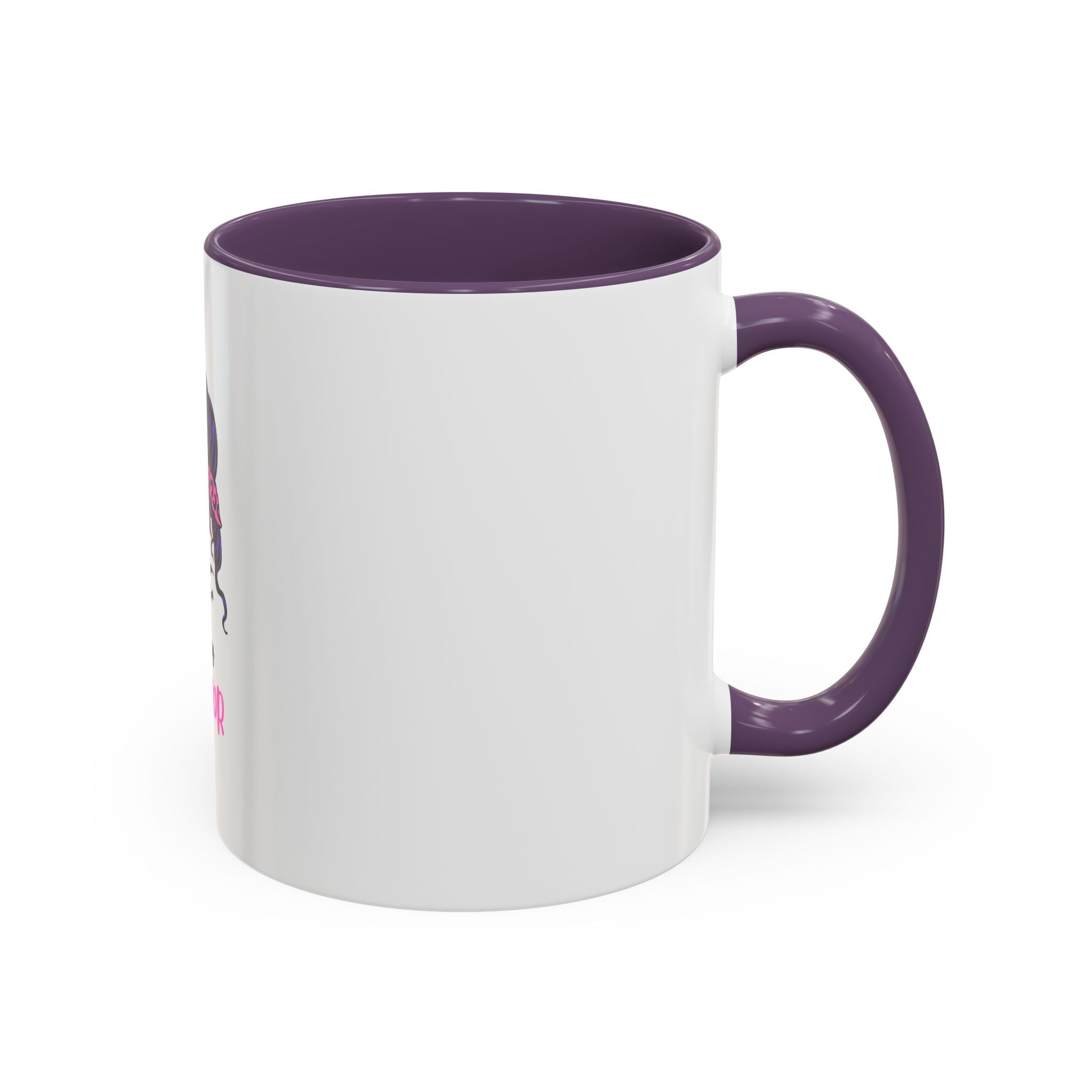 Epilepsy Warrior Coffee Mug — Awareness Ribbon Hair Bun Design (11/15 oz)