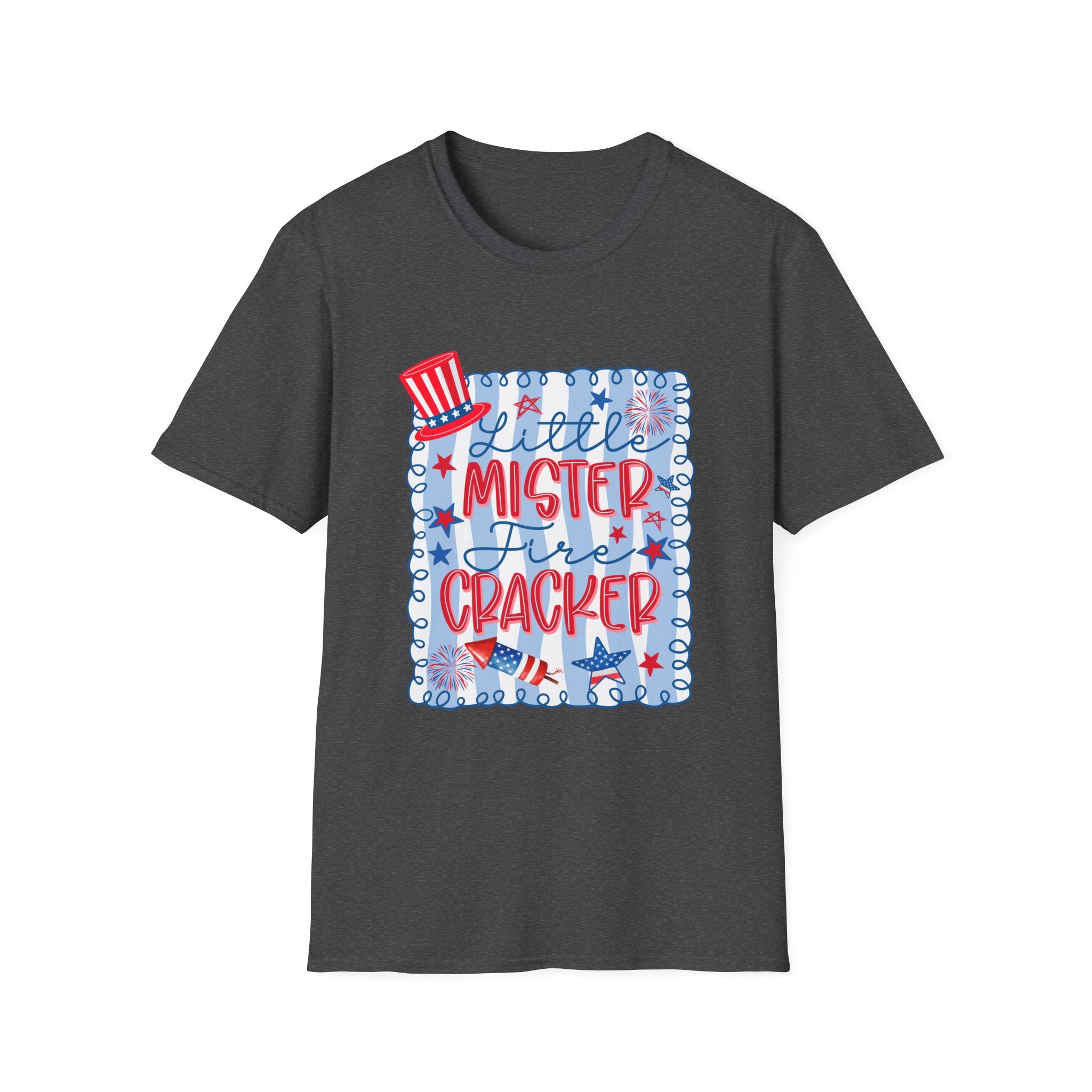 Little Mister Firecracker Kids T-Shirt — 4th of July Patriotic Tee