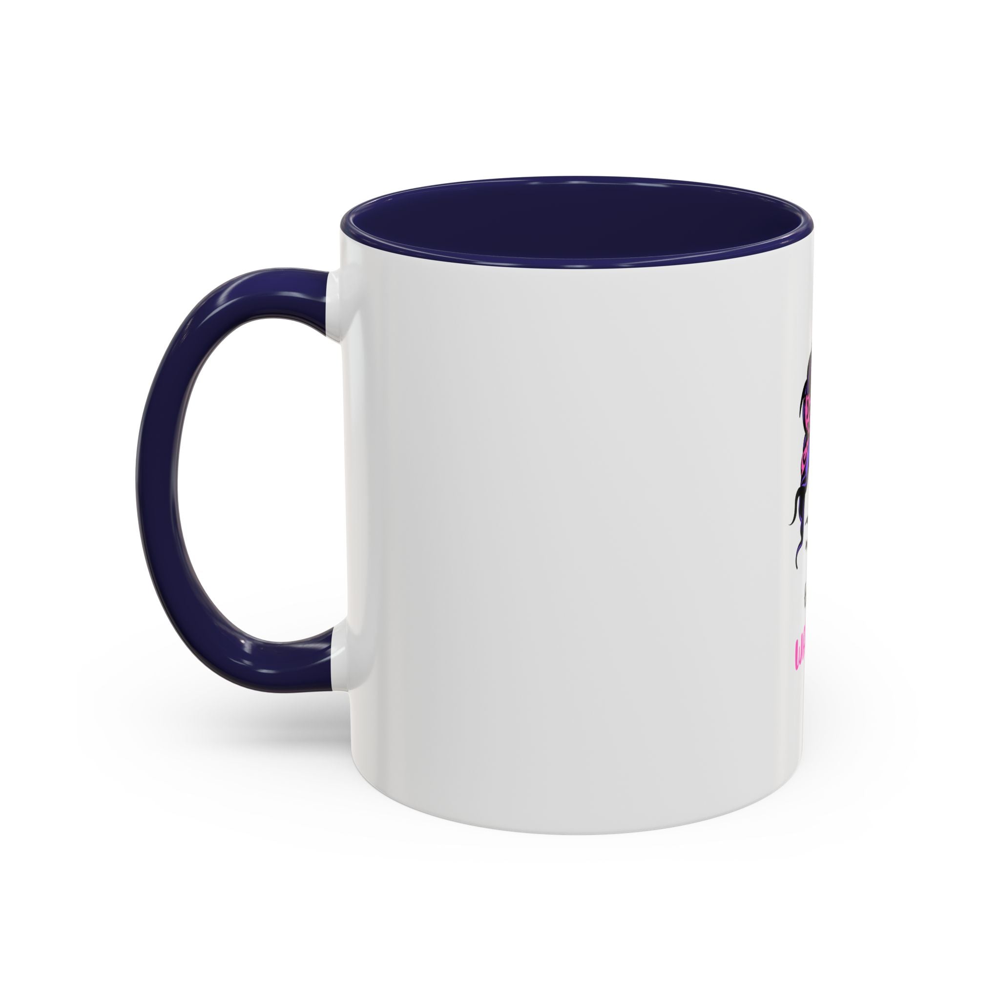 Epilepsy Warrior Coffee Mug — Awareness Ribbon Hair Bun Design (11/15 oz)