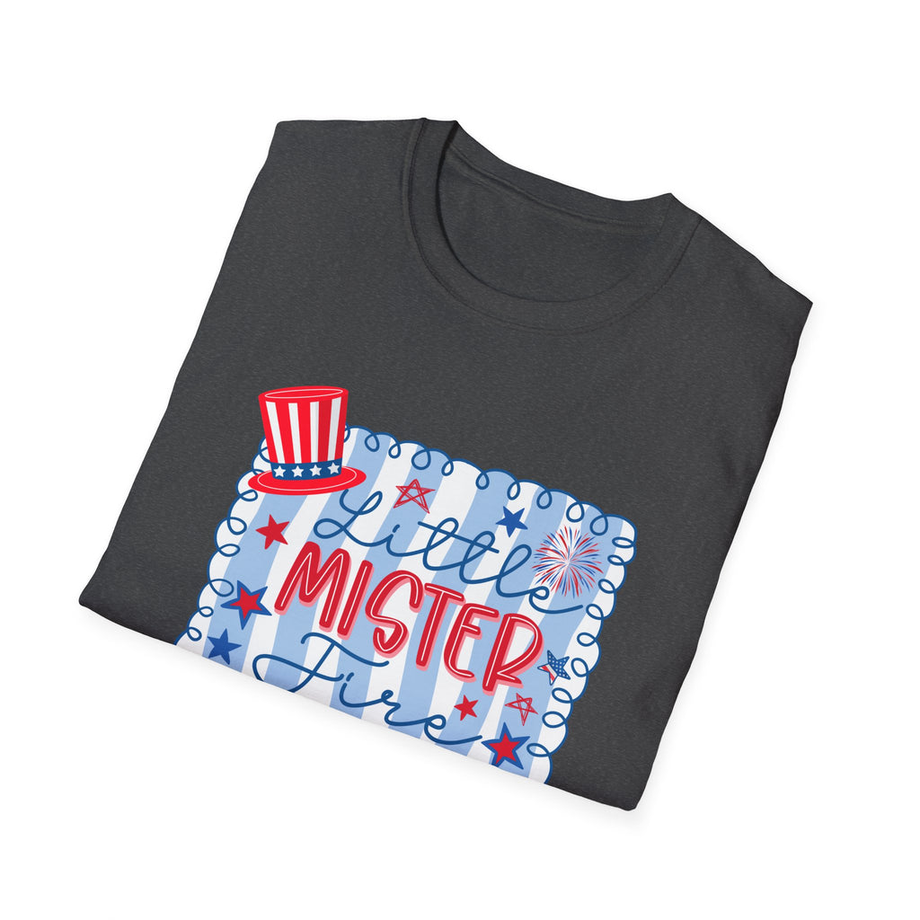 Little Mister Firecracker Kids T-Shirt — 4th of July Patriotic Tee