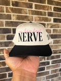 On His Last Nerve Black Embroidered Snapback Hat | Funny Wife Trucker Cap