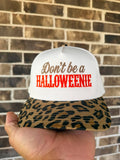 🎃 Don't Be a Halloweenie Embroidered Hat | Leopard Print | New
