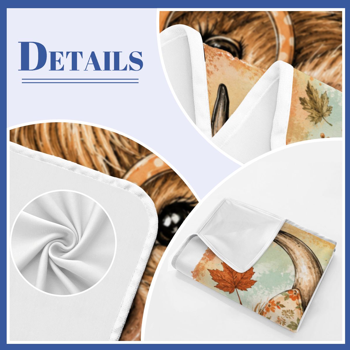 Cooling SilkFeel Blanket Brushstroke Fall Highland Cow Png