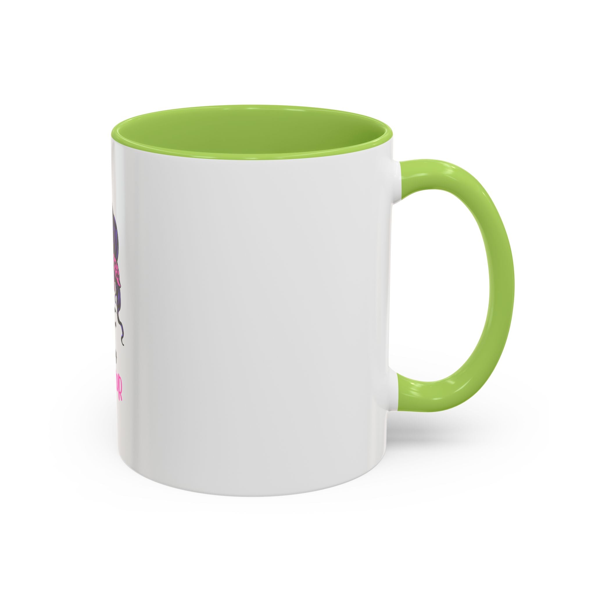 Epilepsy Warrior Coffee Mug — Awareness Ribbon Hair Bun Design (11/15 oz)