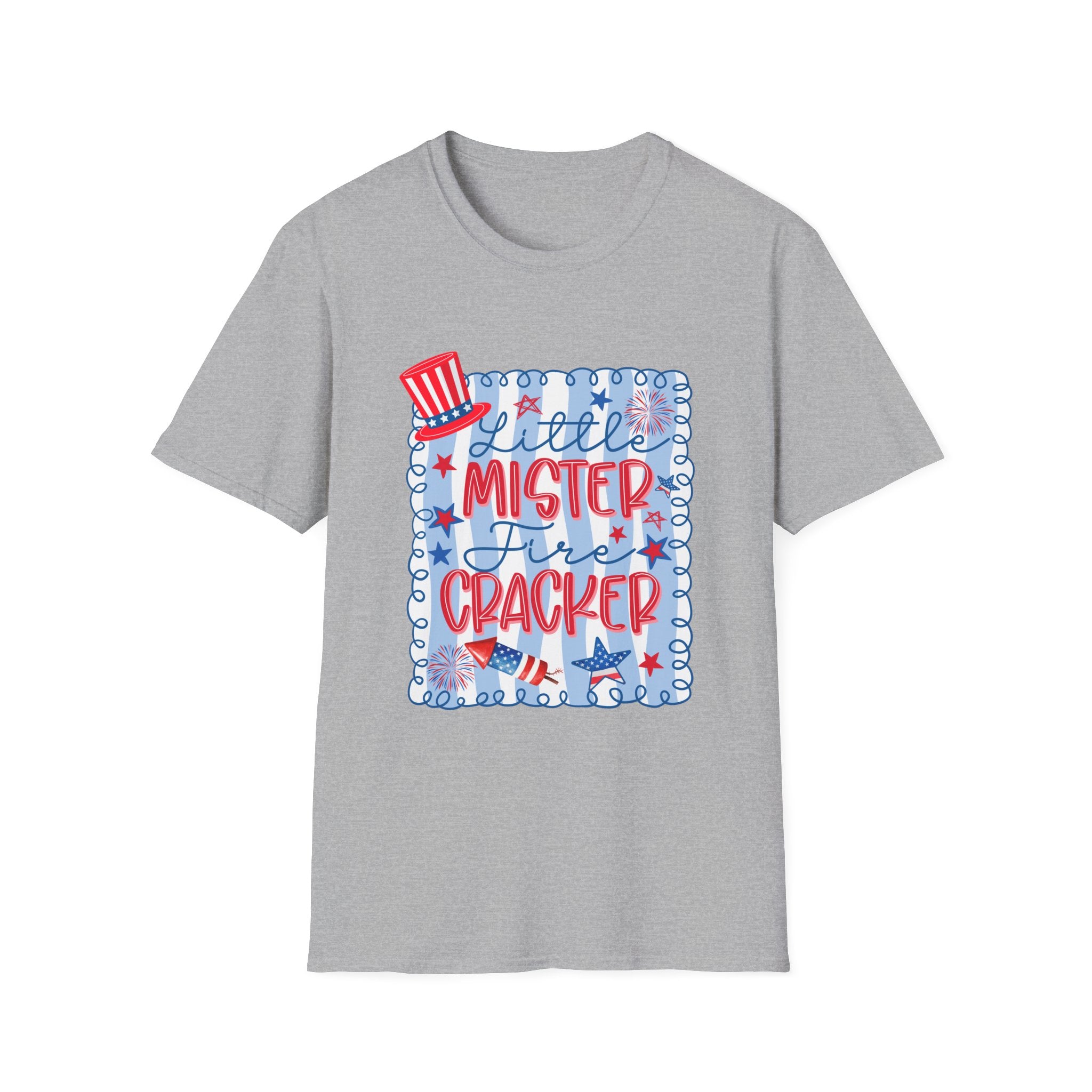 Little Mister Firecracker Kids T-Shirt — 4th of July Patriotic Tee