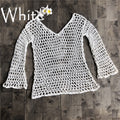 Summer Popular Fishnet Beach Cover Up Sexy Cutout Beach Shirt Sun Protective Clothing