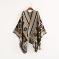 Geometric Abstract Puzzle Cloak Simple Thicken Lengthen Warm Air Conditioning Shawl Travel Blanket