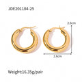 French Circle Non Fading Earrings Exaggerated Personalized Light Luxury Simplicity Online Influencer Earrings Stainless Steel Earrings for Women Accessories