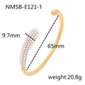 Pearl Zircon Titanium Steel Bracelet for Girls High Sense 18K Gold Stainless Steel Jewelry