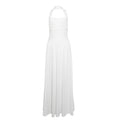 Halter Mesh Stitching Sexy Fashionable All Match High Waist Large Dress Maxi Dress