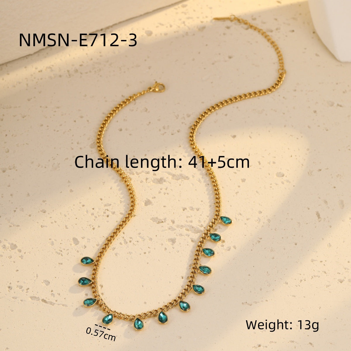 Classic Stainless Steel Color Rhinestone Tassel Necklace Women Twin Titanium Steel Clavicle Chain Jewelry